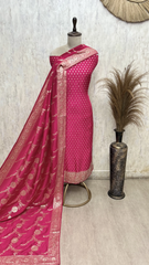 Alluring Dola Silk Unstitched Suits