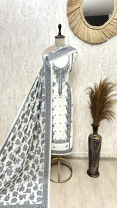 Jamdani Heritage Elegance Unstitched Suit