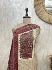 Handcrafted Embroidered Jamdani Linen Unstitched Suits