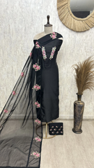 The V-Patti Lacework 70 Gram Pure Chanderi Unstitched Suits