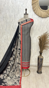The Tribal Stripe Maheshwari Unstitched Suits