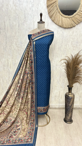 The Madhubani Leheriya Maheshwari Unstitched Suits