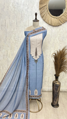 The Cypress Panel Mul Chanderi Unstitched Suits