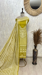 The Architectural Stripe Modal Cotton Unstitched Suits