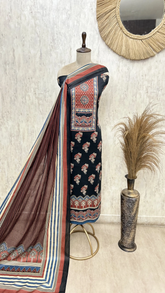 The Scalloped Arch Ajrakh Unstitched Suits
