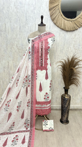 Botanical Grace Cotton Unstitched Suits