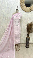 Mul Cotton Graceful Threads Unstitched Suits