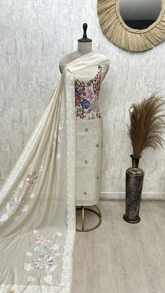 Floral Jamdani Essence Unstitched Suits
