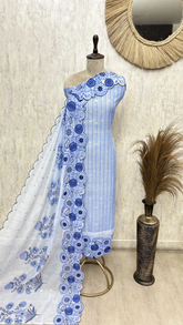 Petal Poetry Kota Cotton Unstitched Suit