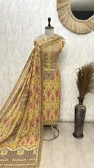 Imperial Motif Linen Unstitched Suits