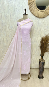 Premium Mul Cotton Embroidered Unstitched Suits