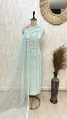 Whispered Chikankari Georgette Unstitched Suits