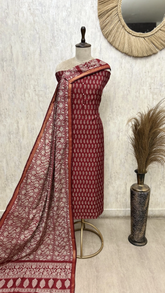 Heritage Buta Maheshwari Ensemble Unstitched Suits