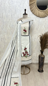 Petal Poetry Cotton Unstitched Suits