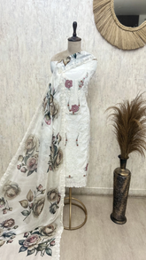 Petal Veil Organza Unstitched Suits