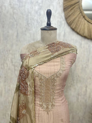 Moonlit Garden Crush Tissue Unstitched Suits