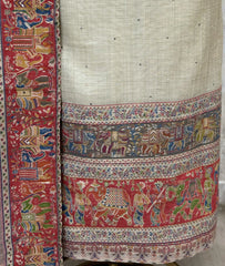 Royal Tapestry Jamdani Linen Unstitched Suit