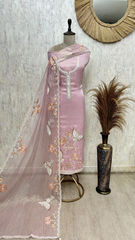 Ethereal Bloom Glass Organza Unstitched Suit