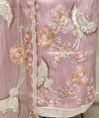 Ethereal Bloom Glass Organza Unstitched Suit