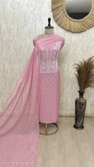 Enchanted Petals Mul Cotton Unstitched Suit