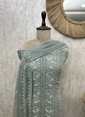 Whispered Heritage Lucknawi Georgette Unstitched Suit