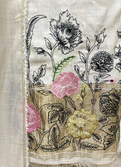 Blooming Heritage Jamdani Linen Unstitched Suit