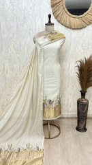 Garden Reverie Jamdani Linen Unstitched Suit