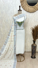 Embroidered Essence Mul Chanderi Unstitched Suit
