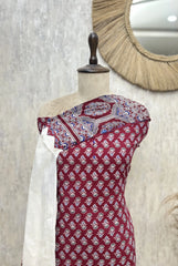 Ajrakh Buti Handblock Print Cotton Unstitched Suits