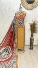 Temple Artistry Maheshwari Unstitched Suit