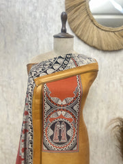 Temple Artistry Maheshwari Unstitched Suit