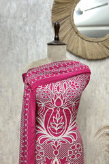 Lotus Lattice Muslin Unstitched Suit