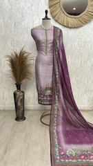 Peacock Bloom Unstiched Suit