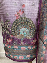 Peacock Bloom Unstiched Suit