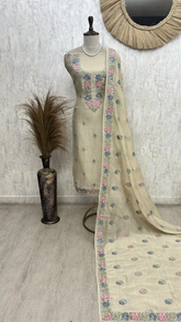 Pastel Bloom Elegance Unstiched Suit