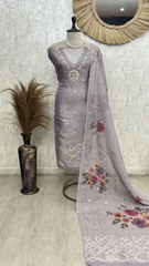 Teal Heirloom Elegance Unstiched Suit