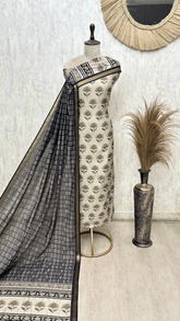 Floral Legacy Maheshwari Cotton Unstitched Suit