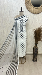 Cotton Polka Perfection Unstitched Suits