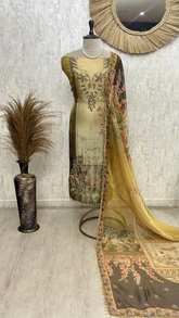 Embroidered Rose Reverie Unstiched Suit