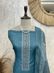Floral Elegance Unstiched Suit