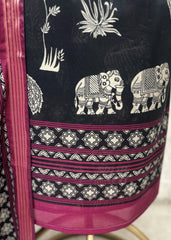 Graceful Artisan Maheshwari Unstitched Suit