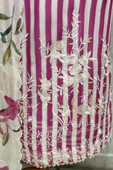 Whispering Florals Organza Unstitched Suit