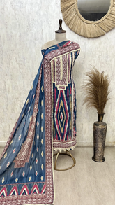 Tribal Essence Linen Unstitched Suit
