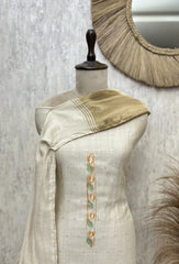 Sunlit Jamdani Linen Unstitched Suit