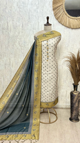 Heritage Dots Maheshwari Unstitched Suit