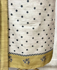 Heritage Dots Maheshwari Unstitched Suit