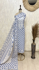 Coastal Breeze Linen Unstitched Suit