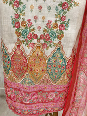 Timeless Floral Dola silk Unstitched Suit
