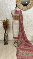 Royal Elephant Heritage Linen Unstitched Suit