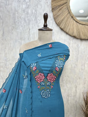 Veloura Bloom Chinnon Unstitched Suits